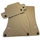 Beige Leather Floor Mats For Mercedes Benz C-Class S206 Wagon (2021-2023) | ER56 Design - AutoWin