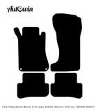 Beige Leather Floor Mats For Mercedes Benz C-Class W203 Sedan 4Matic (2000-2007) | ER56 Design - AutoWin