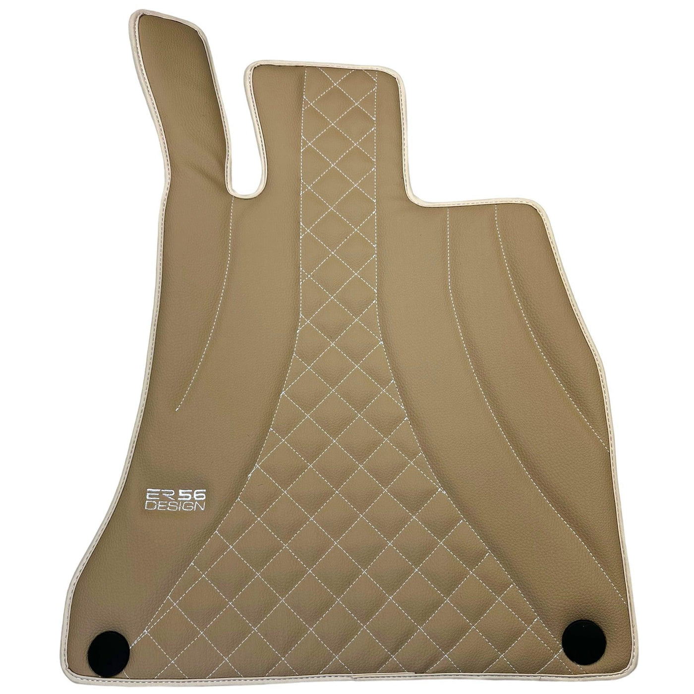Beige Leather Floor Mats For Mercedes Benz GLA-Class X156 (2017-2020) | ER56 Design - AutoWin
