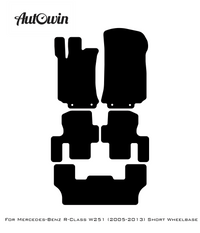 Beige Leather Floor Mats For Mercedes Benz R-Class W251 (2005-2013) Short Wheelbase | ER56 Design - AutoWin