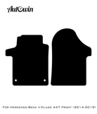 Beige Leather Floor Mats For Mercedes Benz V-Class 447 Front (2014-2019) | ER56 Design - AutoWin