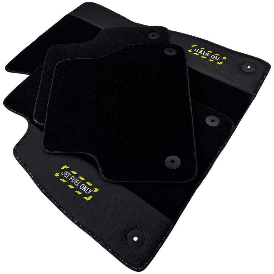 Black Floor Mats for A6 - C8 Avant (2018-2023) | Fighter Jet Edition - AutoWin