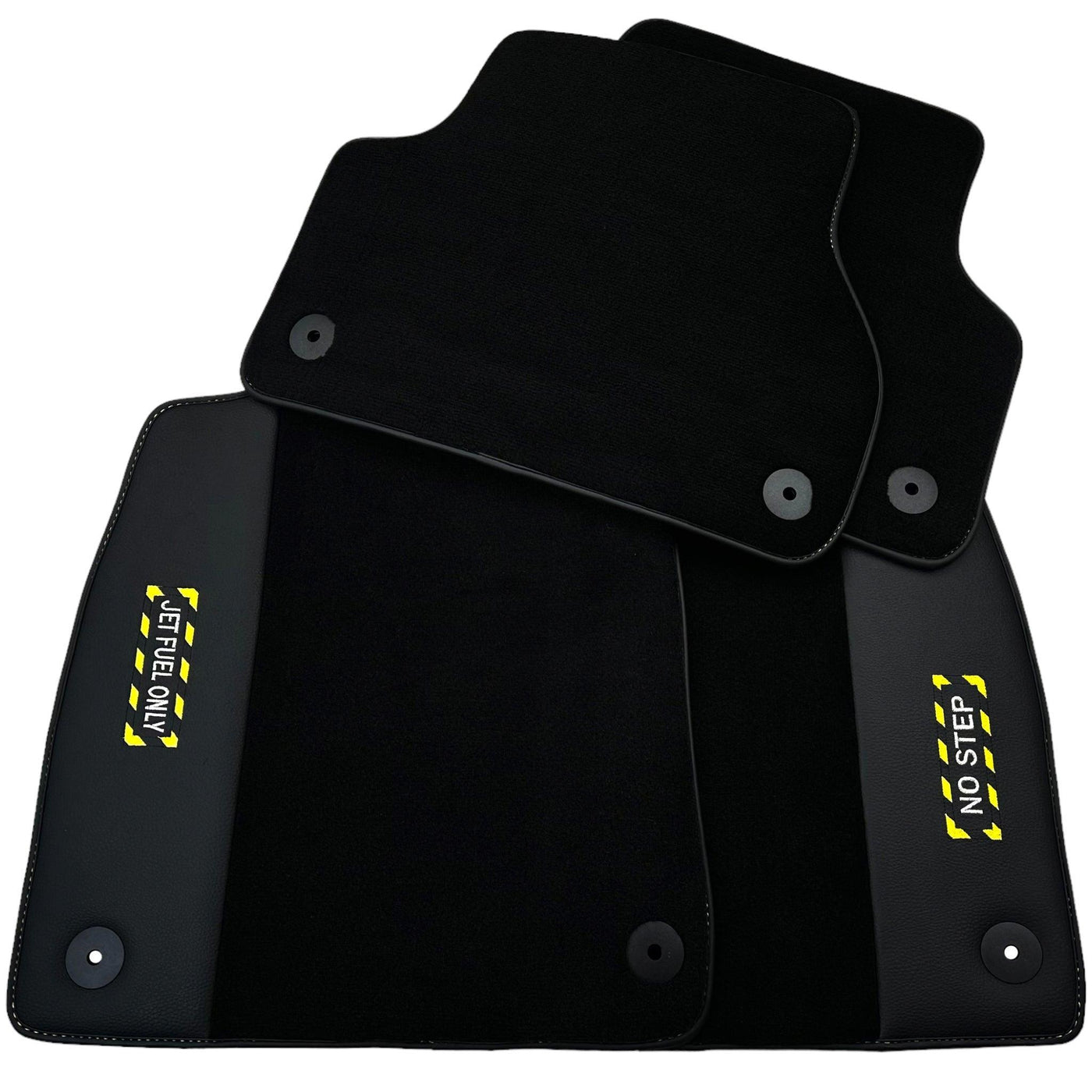 Black Floor Mats for A7 - C8 (2018-2023) | Fighter Jet Edition - AutoWin