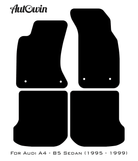 Black Floor Mats for Audi A4 - B5 Sedan (1995 - 1999) | No Steps - AutoWin