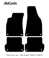 Black Floor Mats for Audi A4 - B6 Avant (2001-2004) | No Steps - AutoWin