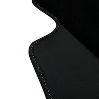 Black Floor Mats for Audi A4 - B9 Allroad Quattro (2020-2024) | Fighter Jet Edition - AutoWin