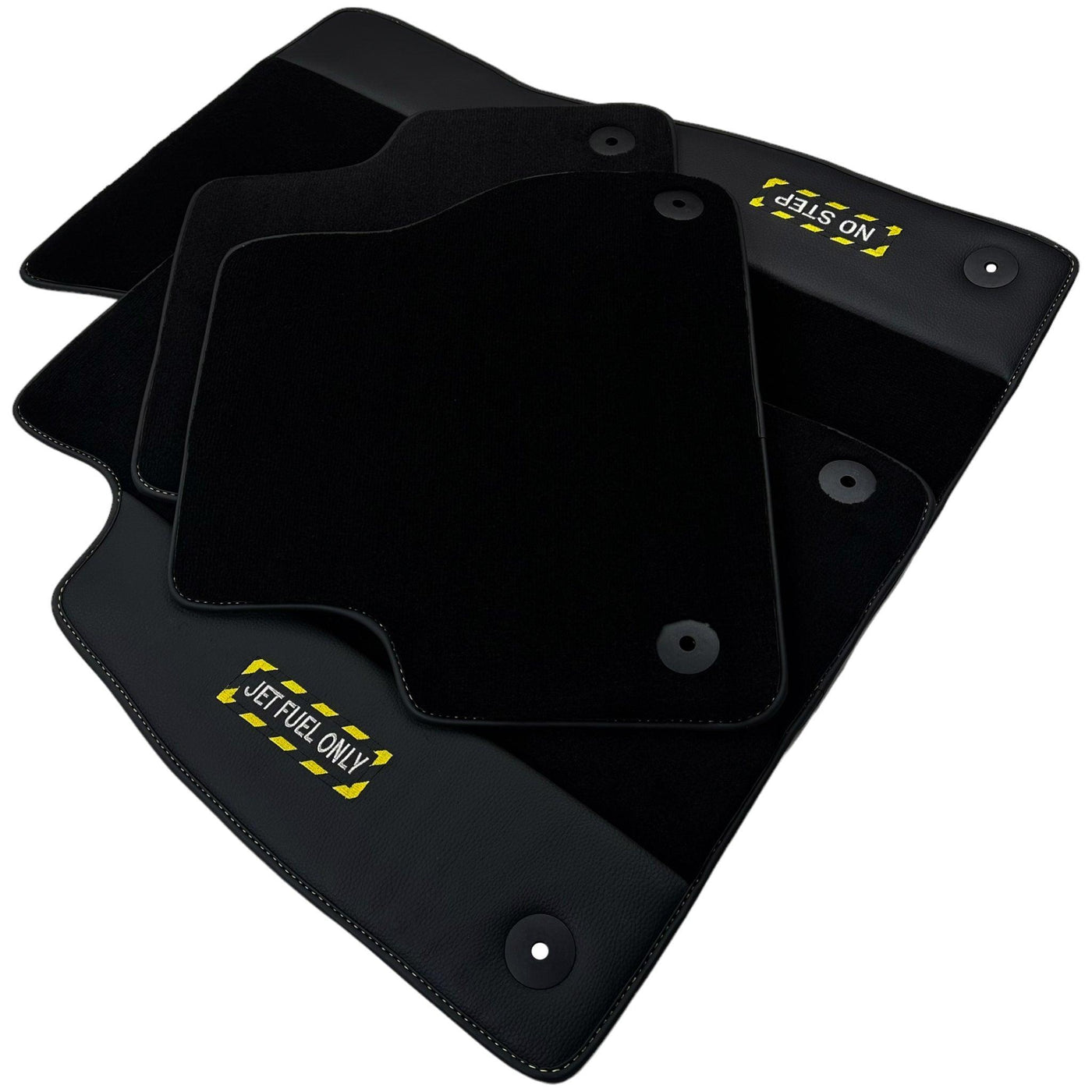 Black Floor Mats for Audi A6 - C6 Allroad Quattro (2006-2008) | Fighter Jet Edition - AutoWin