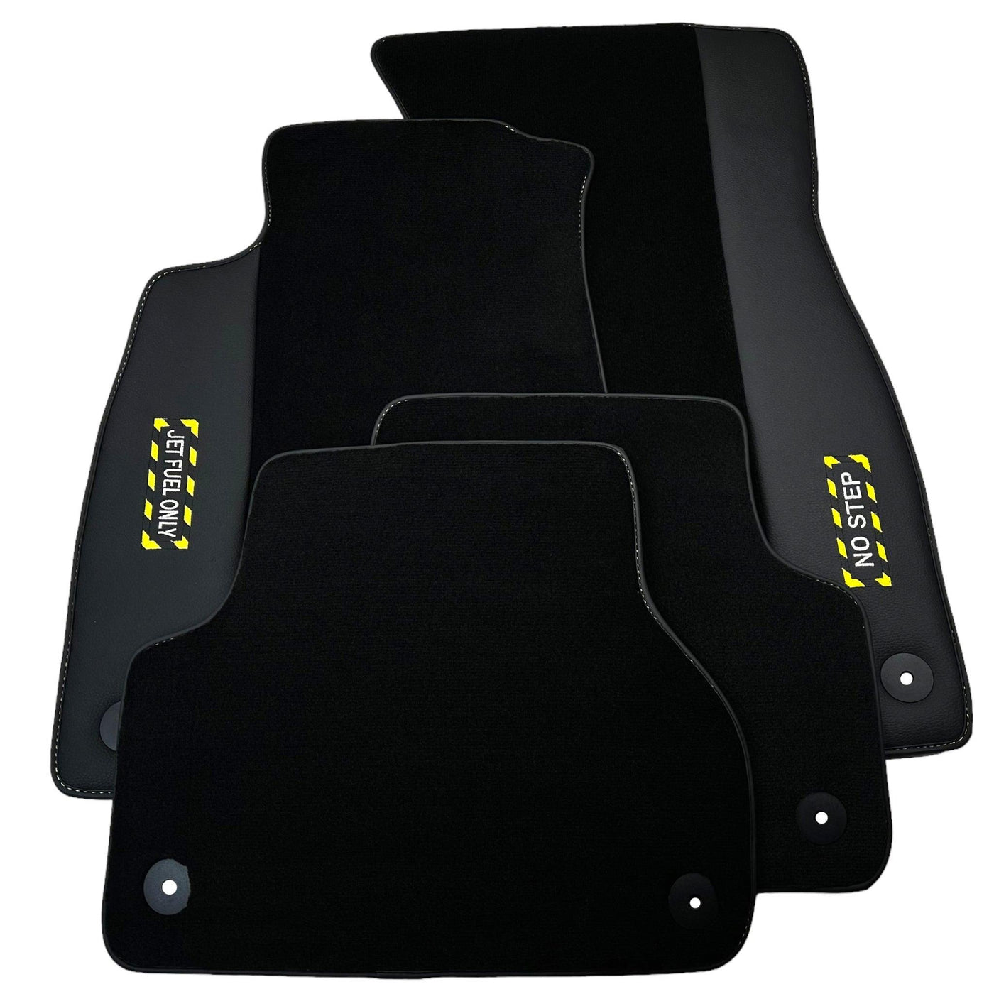 Black Floor Mats for Audi A6 - C7 Avant (2011-2018) | Fighter Jet Edition - AutoWin