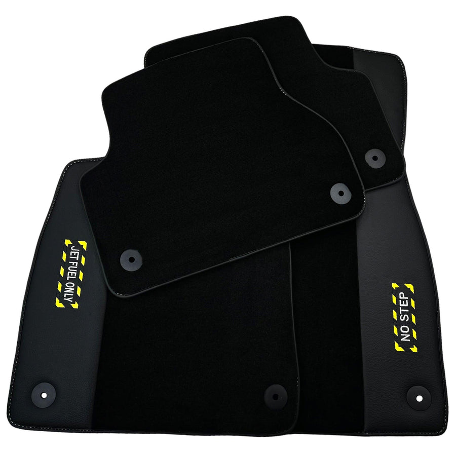 Black Floor Mats for Audi A8 D3 Long (2002-2010) | Fighter Jet Edition - AutoWin