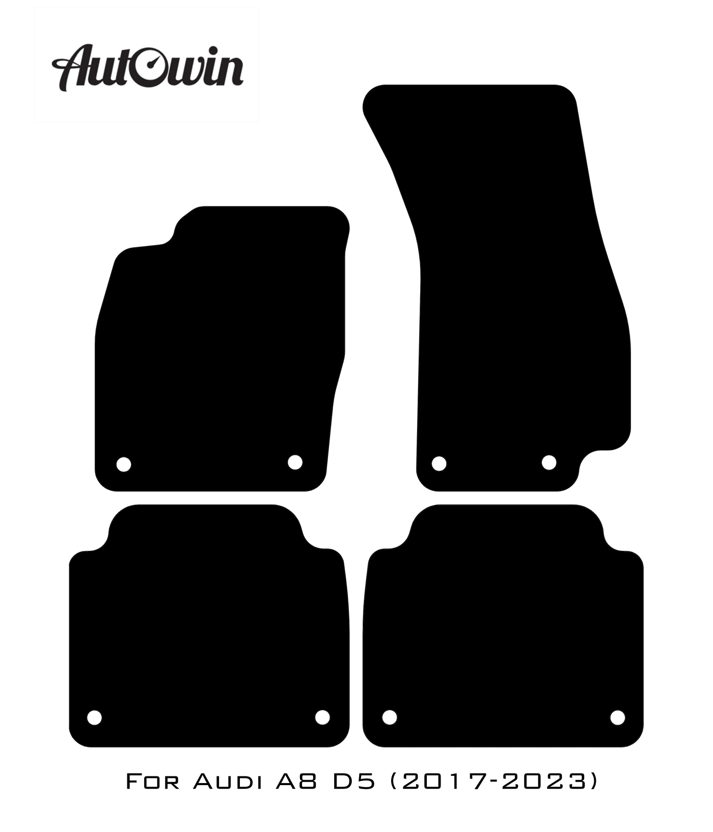 Black Floor Mats for Audi A8 D5 (2017-2023) | Fighter Jet Edition - AutoWin