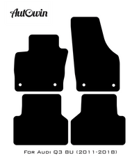 Black Floor Mats for Audi Q3 8U (2011-2018) | Fighter Jet Edition - AutoWin