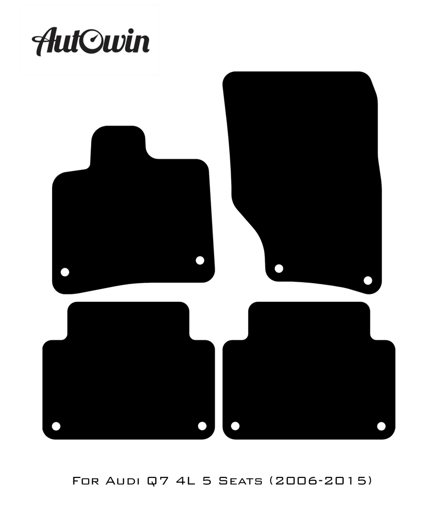 Black Floor Mats for Audi Q7 4L (2006-2015) | Fighter Jet Edition - AutoWin