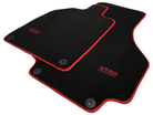 Black Floor Mats For Audi R8 2015-2023 ER56 Design Red Trim - AutoWin