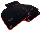 Black Floor Mats For Audi R8 2015-2023 ER56 Design Red Trim - AutoWin