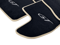 Black Floor Mats For Bentley Continental GT 2003–2011 With Beige Trim - AutoWin