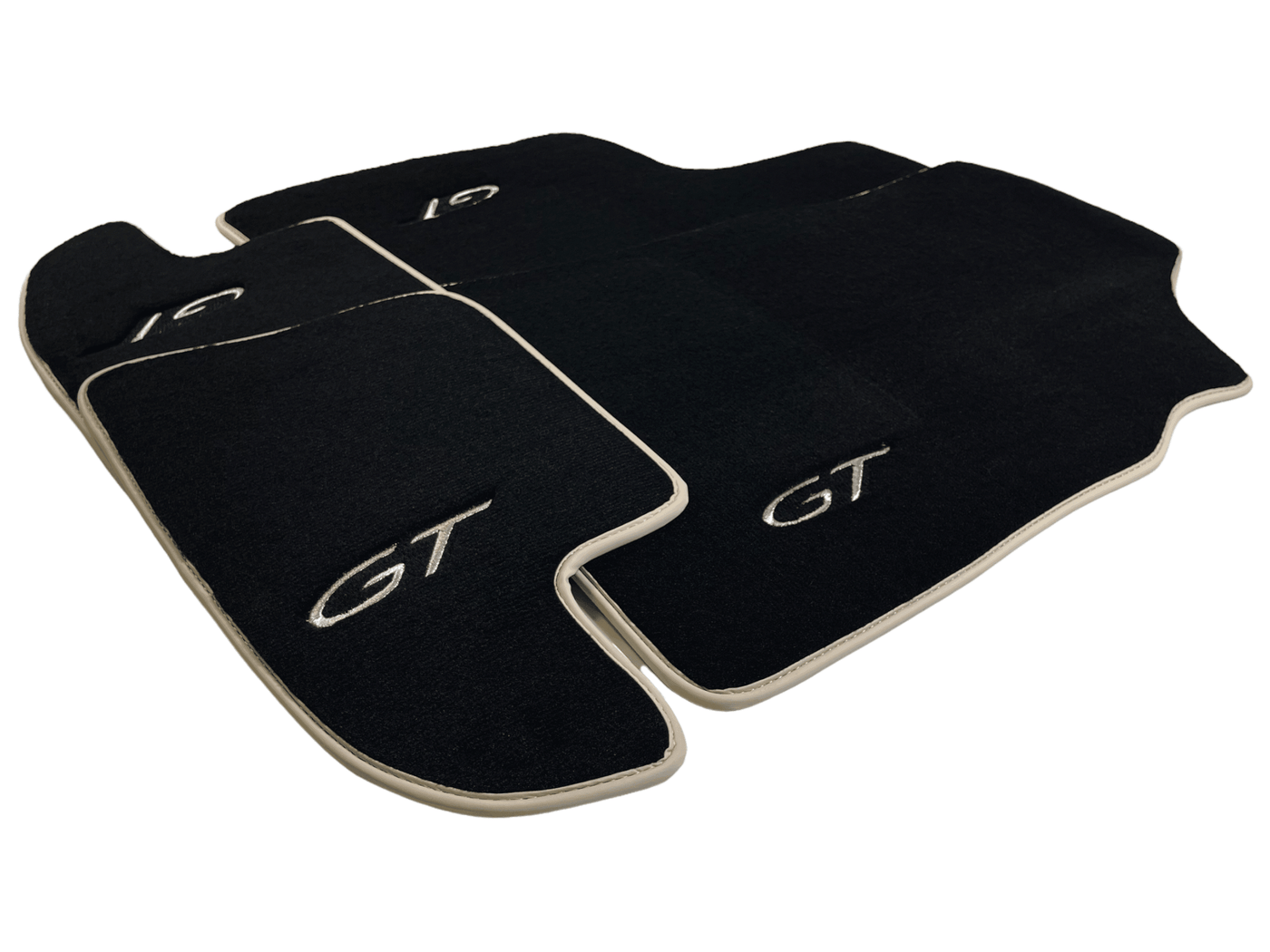 Black Floor Mats For Bentley Continental GT 2003–2011 With Beige Trim - AutoWin