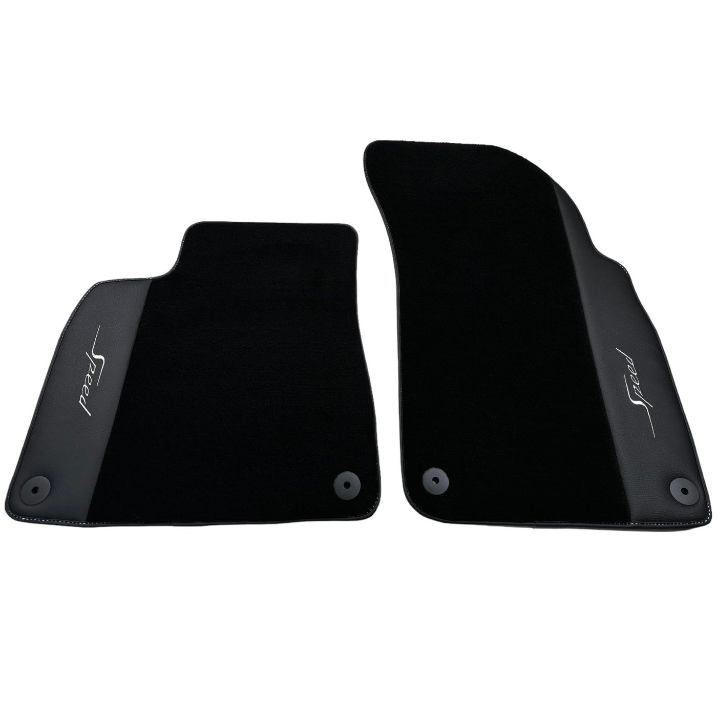 Black Floor Mats For Bentley Mulsanne (2010-2020) with Leather - AutoWin