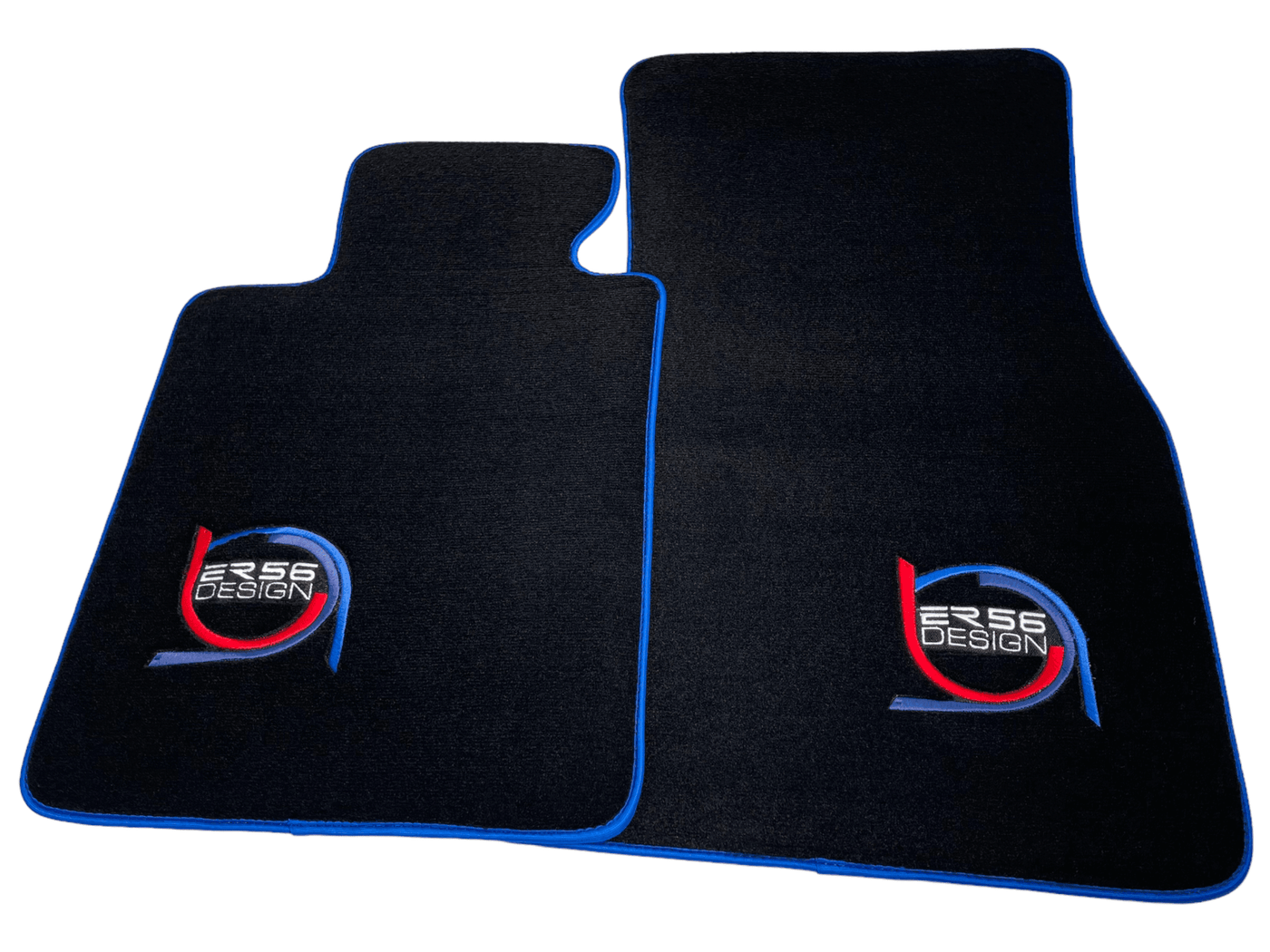 Black Floor Mats For BMW 1 Series F21 3-door Hatchback ER56 Design Limited Edition Blue Trim - AutoWin