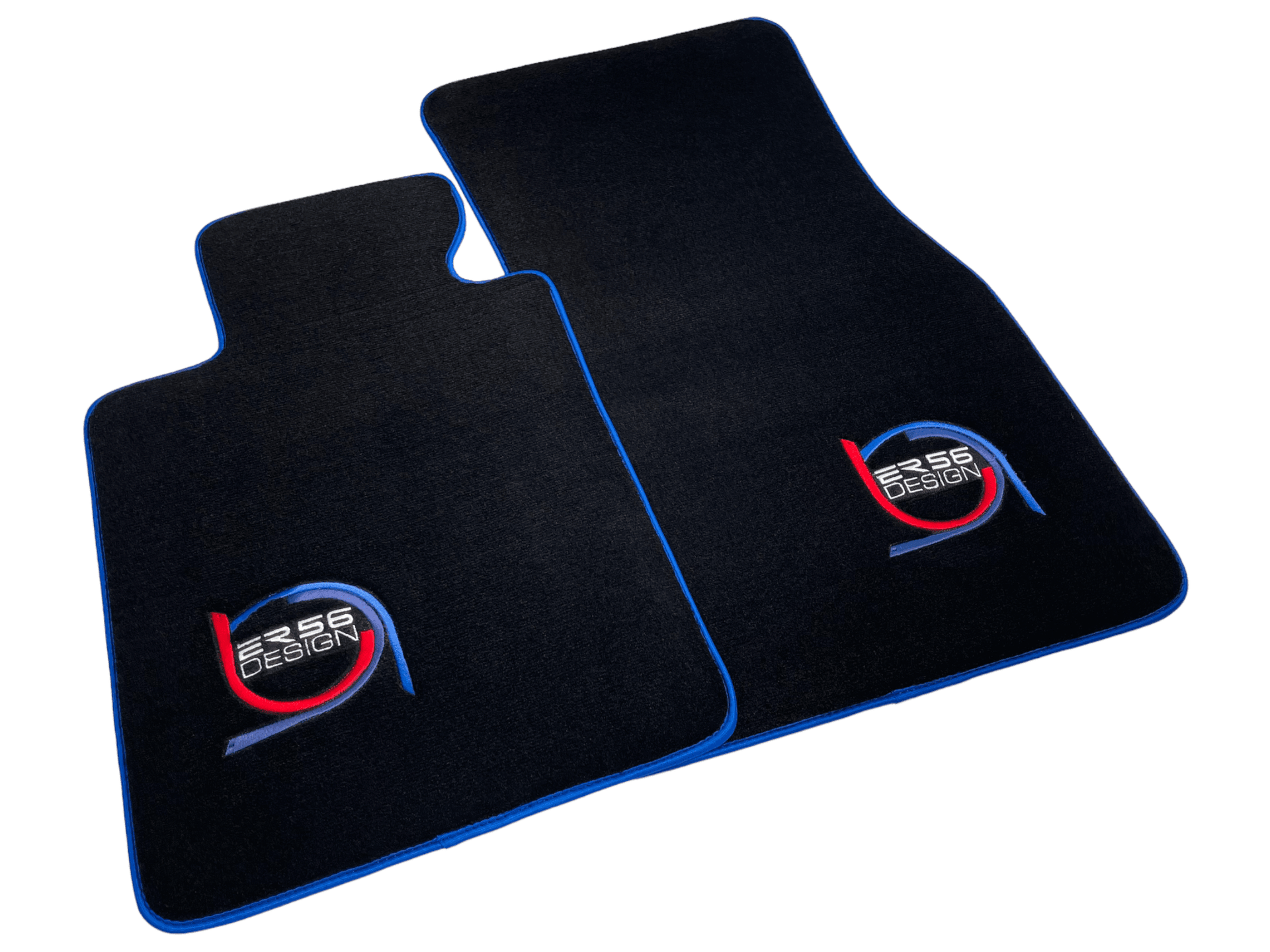 Black Floor Mats For BMW 2 Series F44 Gran Coupe ER56 Design Limited Edition Blue Trim - AutoWin