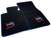 Black Floor Mats For BMW 3 Series F31 5-doors Wagon ER56 Design Limited Edition Blue Trim - AutoWin