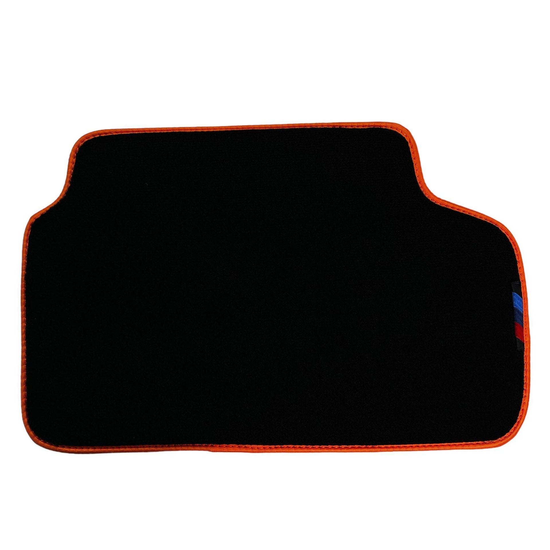 Black Floor Mats For BMW 4 Series F33 | Orange Trim - AutoWin