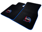 Black Floor Mats For BMW M3 E36 ER56 Design Limited Edition Blue Trim - AutoWin