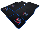 Black Floor Mats For BMW M4 G82 Coupe ER56 Design Limited Edition Blue Trim - AutoWin