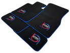 Black Floor Mats For BMW M5 E39 ER56 Design Limited Edition Blue Trim - AutoWin