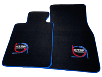 Black Floor Mats For BMW M6 E24 ER56 Design Limited Edition Blue Trim - AutoWin