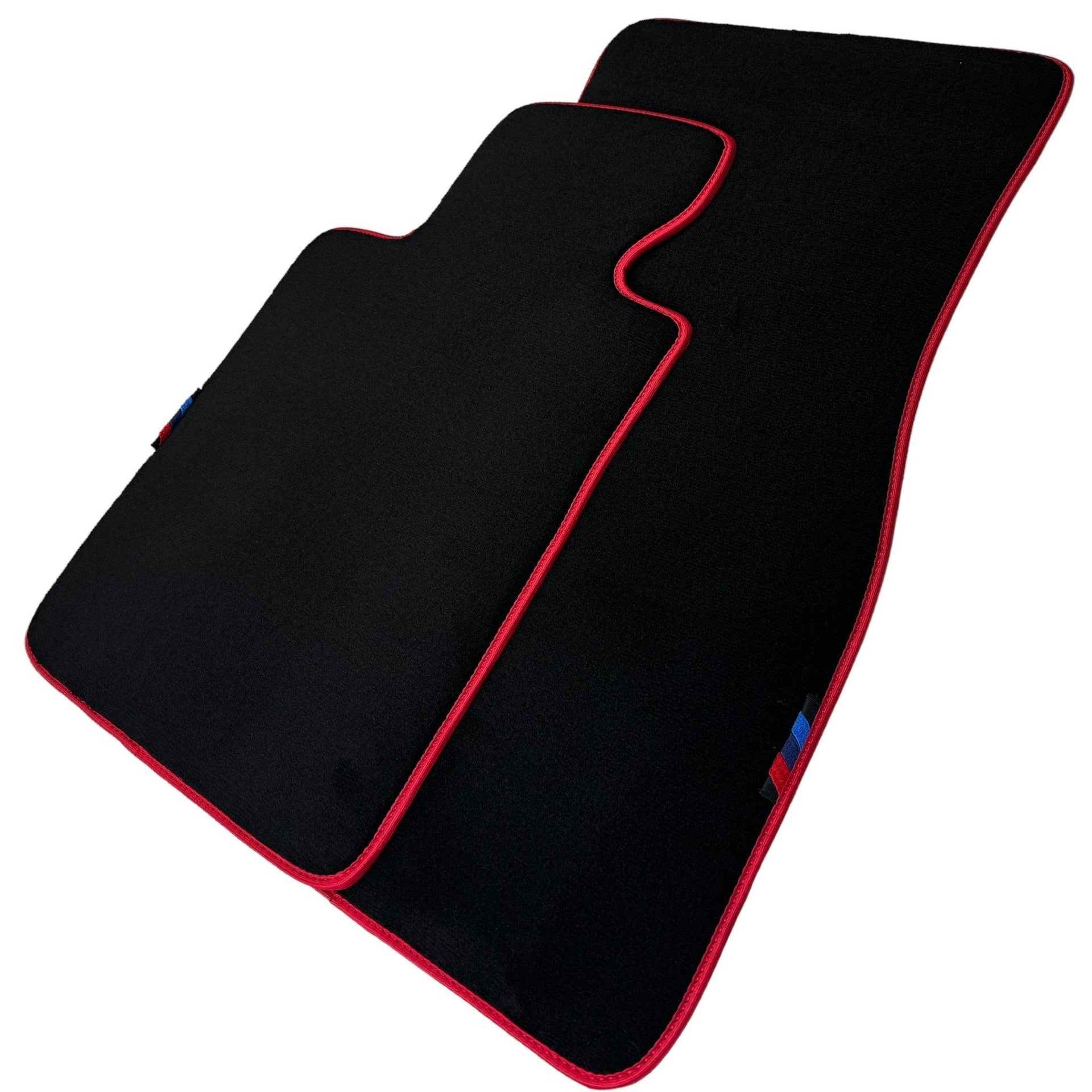 Black Floor Mats For BMW M8 Series Convertible F91 | Red Trim AutoWin Brand - AutoWin