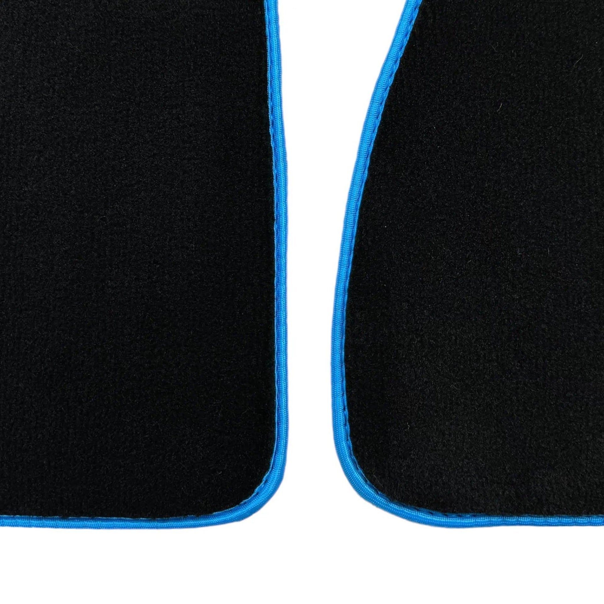 Black Floor Mats For BMW X4 Series G02 | Sky Blue Trim - AutoWin