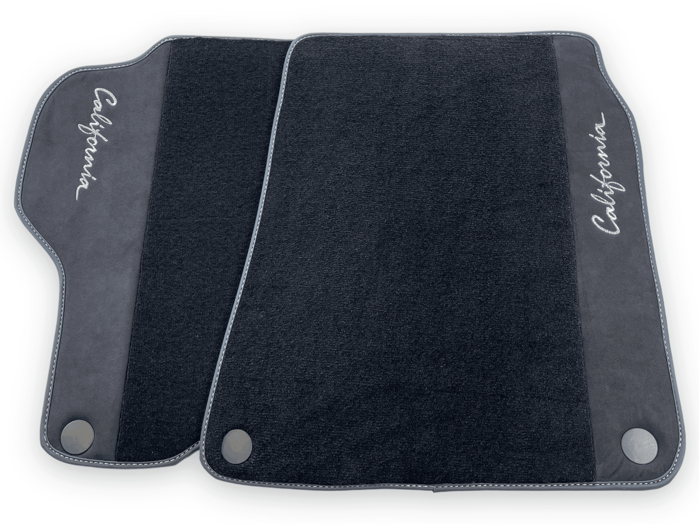 Black Floor Mats For Ferrari California 2008-2014 With Alcantara - AutoWin