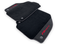 Black Floor Mats For Ferrari F8 Tributo 2019-2022 With Alcantara Leather - AutoWin