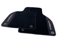 Black Floor Mats for Lamborghini Aventador With Alcantara Leather - AutoWin