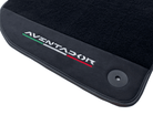 Black Floor Mats for Lamborghini Aventador With Alcantara Leather - AutoWin