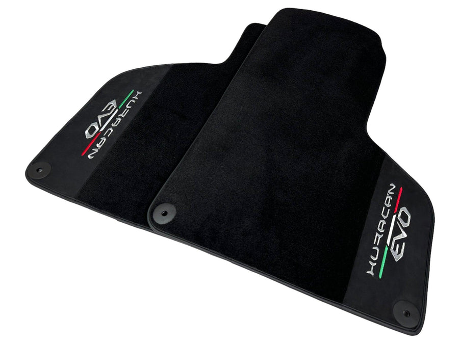 Lamborghini Huracan EVO (2014-2023): Black Leather Floor Mats
