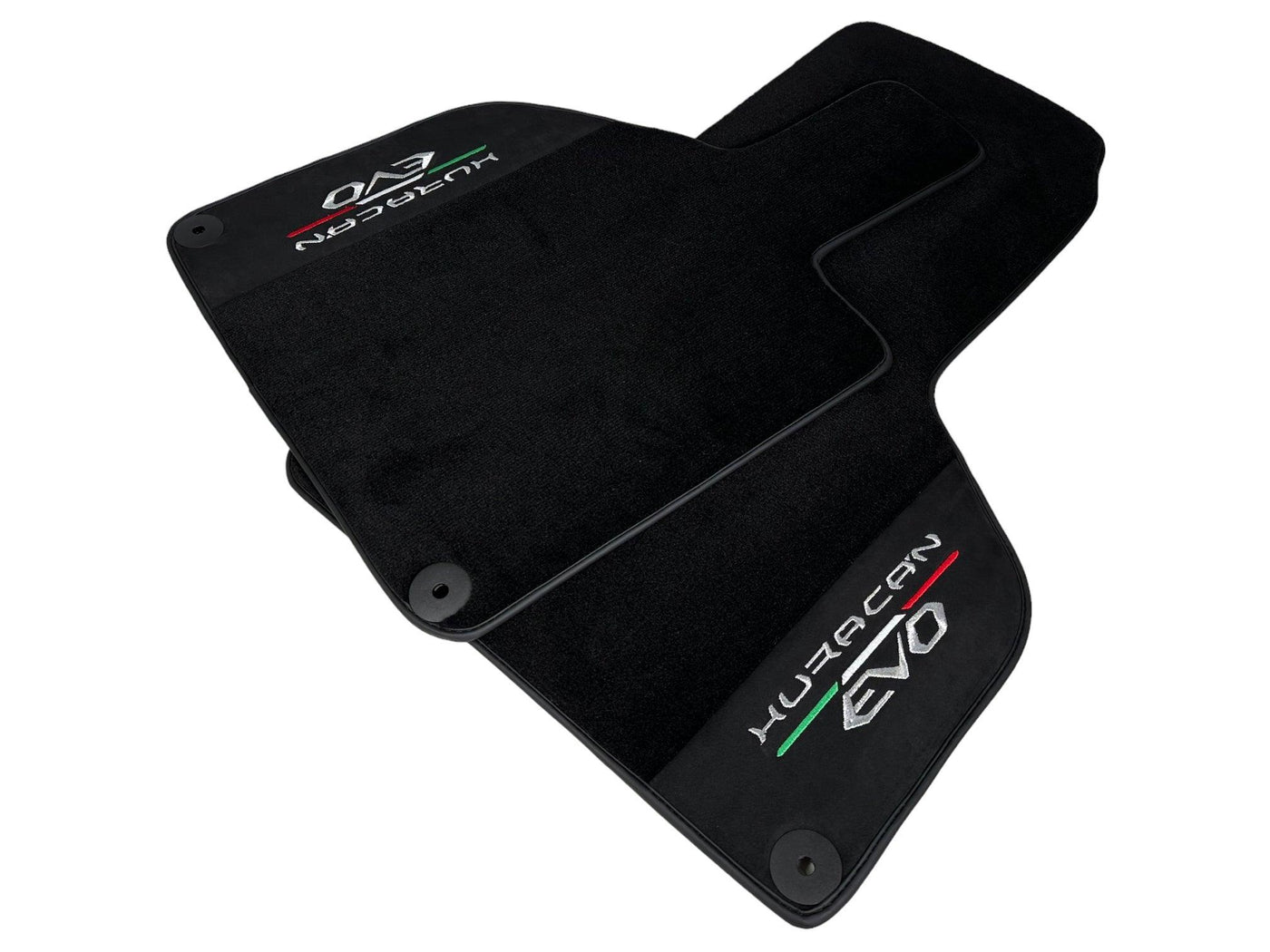 Lamborghini Huracan EVO (2014-2023): Black Leather Floor Mats