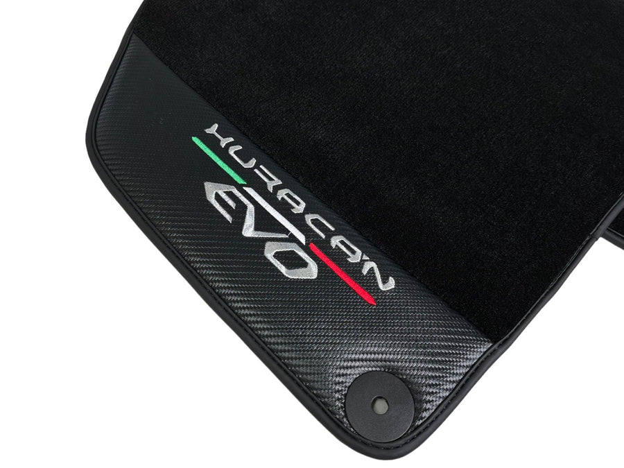 Huracan EVO (2014-2023): Black Mats with Carbon Fiber Borders