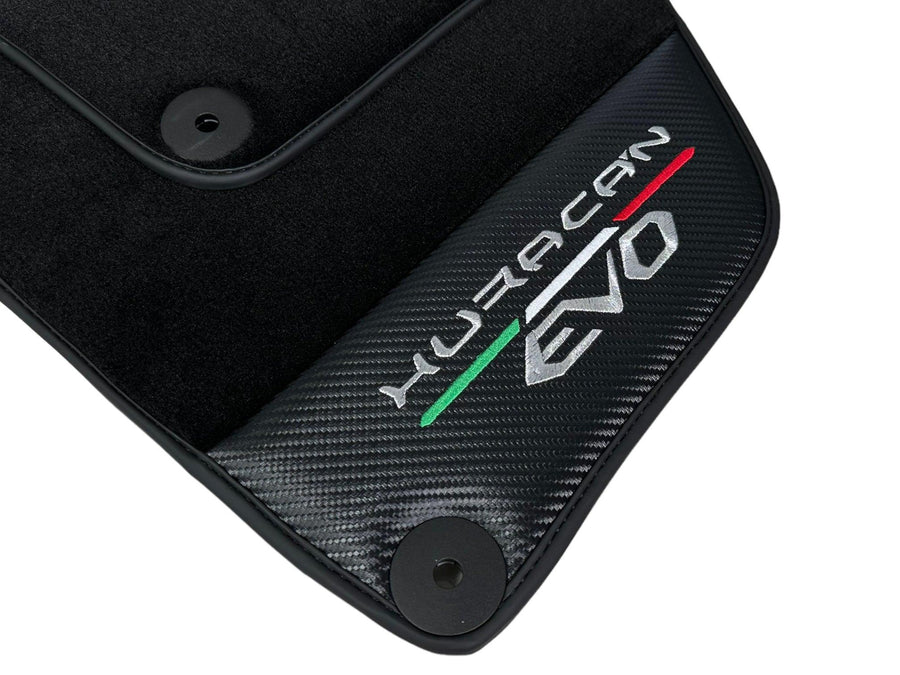 Huracan EVO (2014-2023): Black Mats with Carbon Fiber Borders