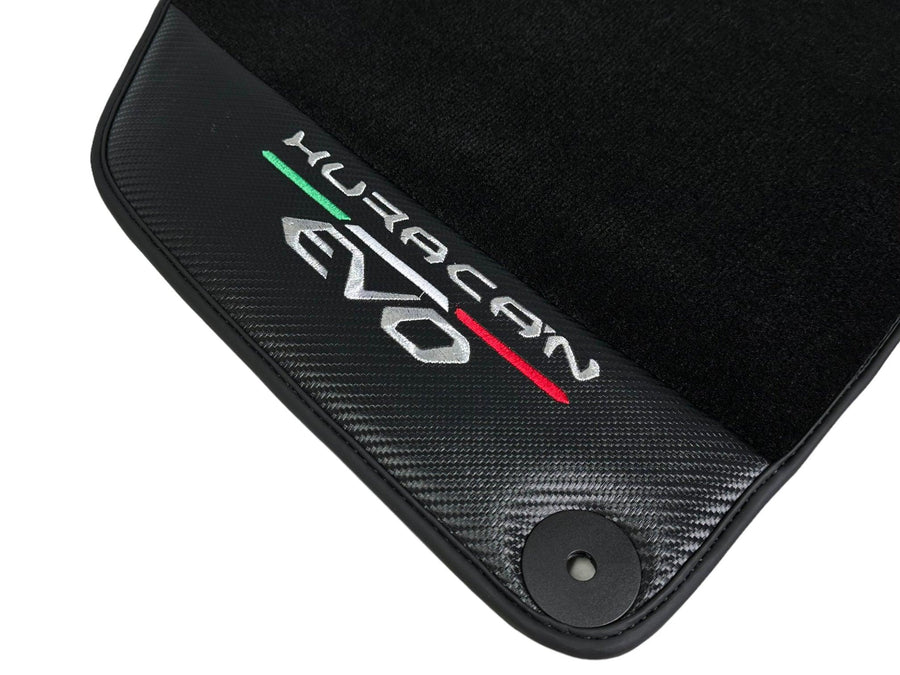 Huracan EVO (2014-2023): Black Mats with Carbon Fiber Borders