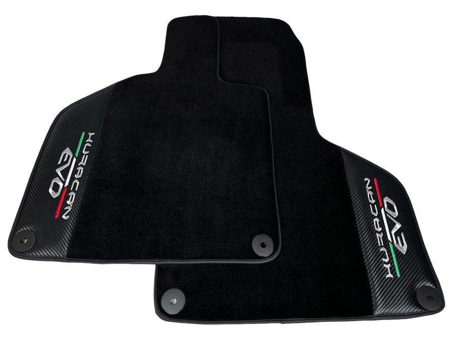 Huracan EVO (2014-2023): Black Mats with Carbon Fiber Borders