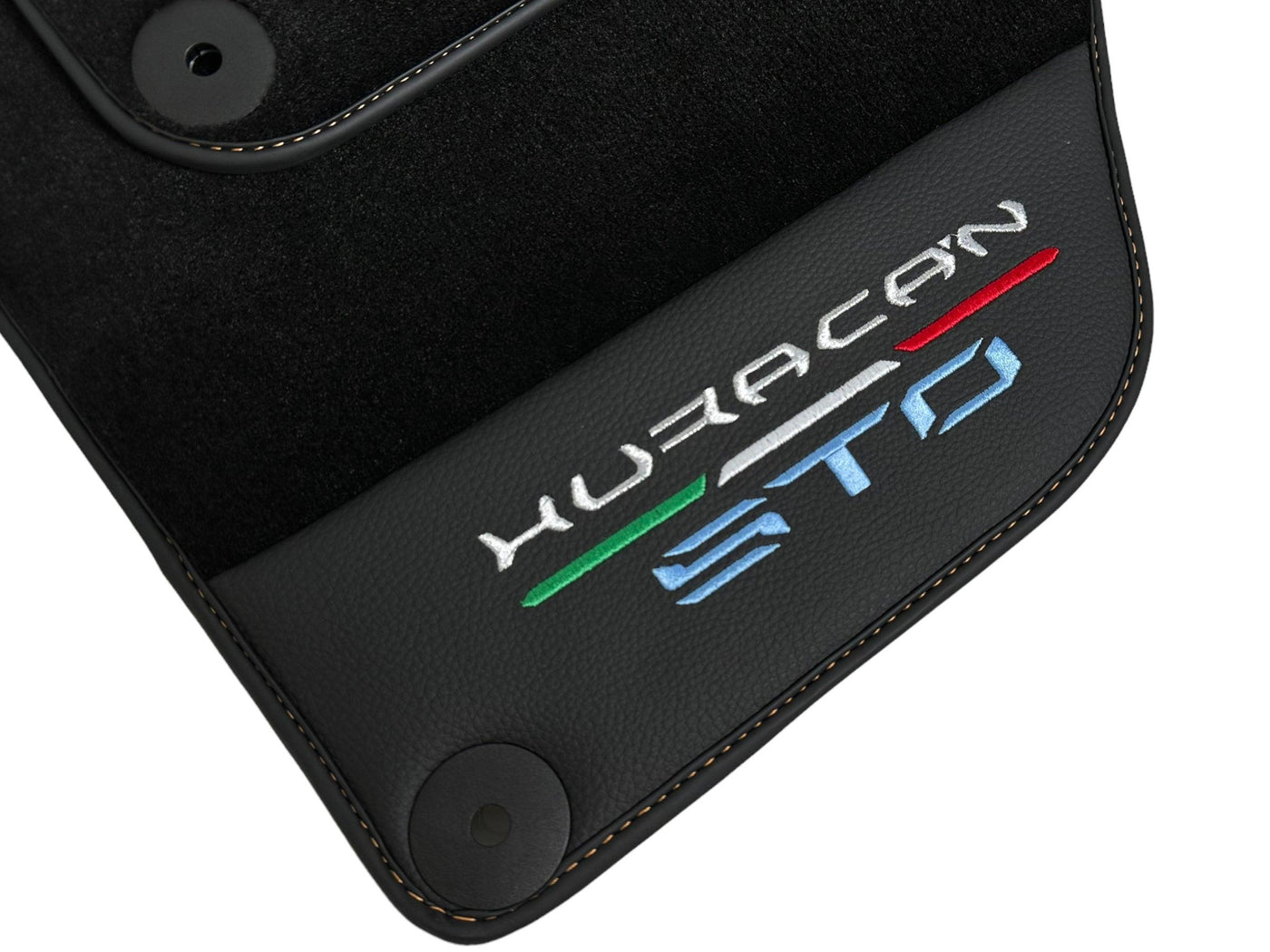 Black Leather Floor Mats for Lamborghini Huracan STO - USA | FedEx Express