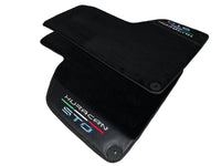 Huracan STO Black Mats: Carbon Fiber Leather & Orange Sewing