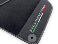 Black Carpet Floor Mats for Lamborghini Huracan with Alcantara Leather - AutoWin