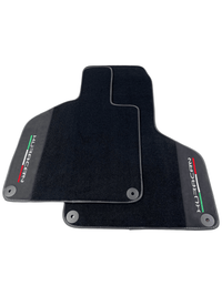 Black Carpet Floor Mats for Lamborghini Huracan with Alcantara Leather - AutoWin