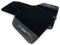 Black Floor Mats for Lamborghini Huracan With Carbon Fiber Leather - AutoWin