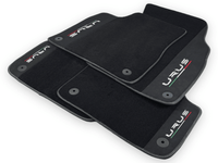 Black Floor Mats For Lamborghini Urus With Alcantara Leather - AutoWin