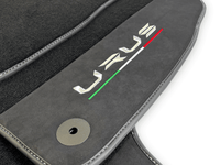 Black Floor Mats For Lamborghini Urus With Alcantara Leather - AutoWin