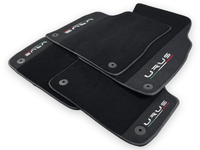 Black Floor Mats For Lamborghini Urus With Alcantara Leather - AutoWin