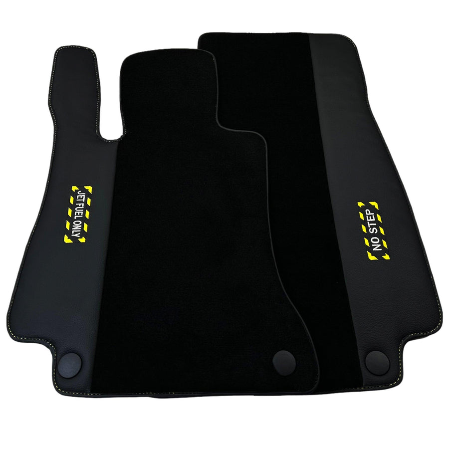 Black Floor Mats For Mercedes Benz CLA-Class X118 Shooting Brake (2020-2023) Hybrid| Fighter Jet Edition - AutoWin